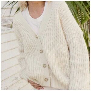 Jenni Kayne • Alpaca Cocoon Oversized Cardigan Ivory